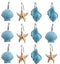 12 PCS Decorative Seashell Shower Curtain Hooks Bathroom Beach Shell Decorations