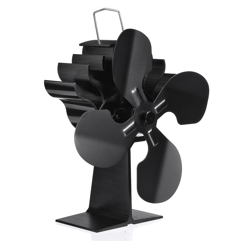 4 Blades Fireplace Fan Thermal Heat Power Wood Burner Fan Stove Fan