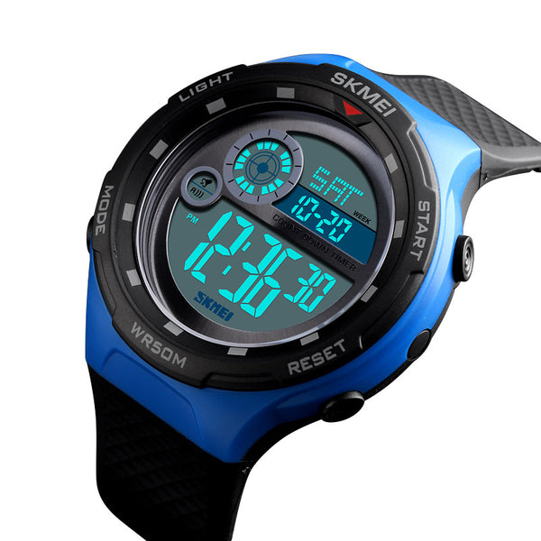 SKMEI 1465 50M Waterproof Countdown Outdoor EL Light Sports Digital Watch Men Wrist Watch