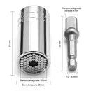 INSMA 7-19mm Socket Adapter with Power Drill Adapter Universal Sleeve Torque Wrench Head