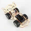 Electric Wooden Racing Car Assembly DIY Model Kit Educational Teaching Toys