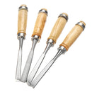 12Pcs Wood Carving Chisel Set Carbon Steel Woodworking Rolling Pouch