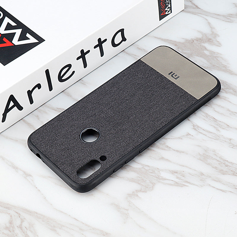 Bakeey Luxury Fabric Splice Soft Silicone Edge Shockproof Protective Case For Xiaomi Redmi 7 / Redmi Y3