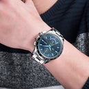 LONGBO 8833 Stainless Steel Band Fashion Business Style Luminous Display Men Quartz Watch