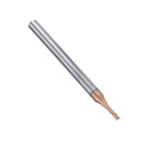 Drillpro 2 Flutes Ball Nose Long Neck End Mill D1.5 R0.2mm HRC60 Deep Groove Milling Cutter