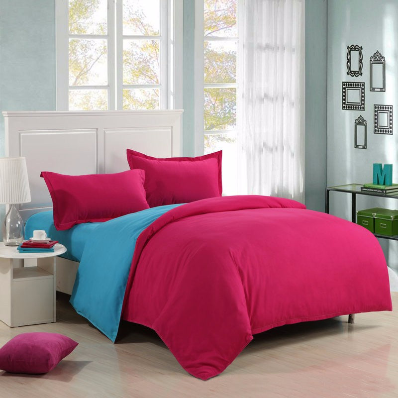 Honana WX-8368 4Pcs Solid Color Bedding Sets Duvet Cover Sets Bed Linen Include Bed Sheet Pillowcase