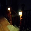 LUSTREON Solar 3 LED Wall Lamp Outdoor Waterproof Fence Garden Path Light Double Color Temperature