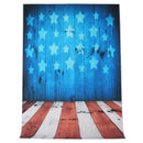 5x7FT Vinyl Blue Star Wall Photography Backdrop Background Studio Prop