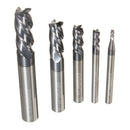 5pcs Tungsten Carbide 4 Flutes End Mill Cutter Straight Shank 2-10mm Milling Cutter Set CNC Tool