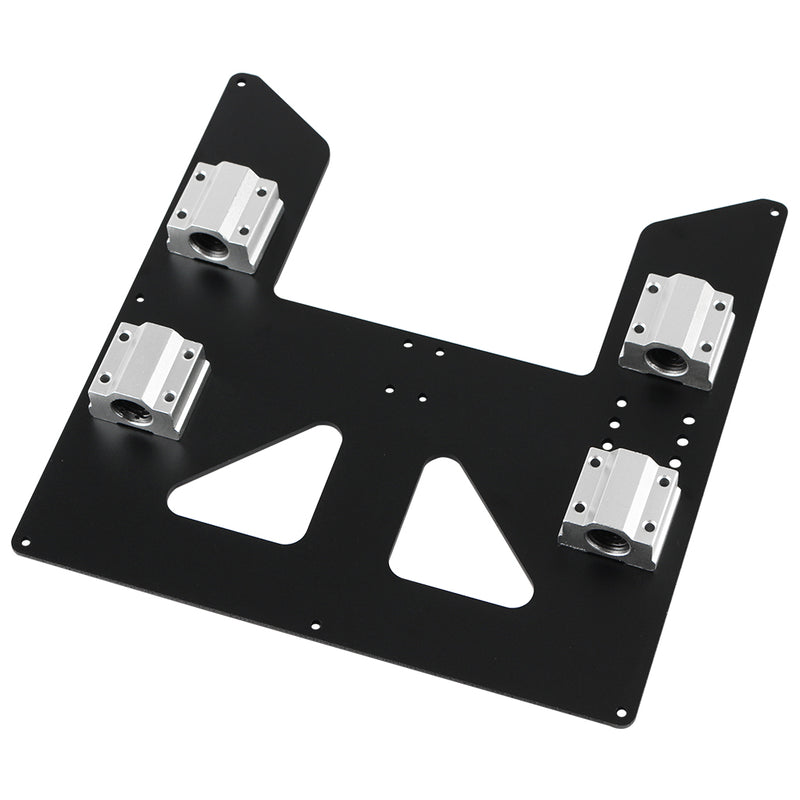Black/Silver Aluminum Y Carriage Hot Bed Support Plate with Slider for 3D Printer