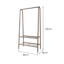 153x60x36cm Clothes Hanger Shoe Organizer Portable Floor Display Racks Garment Stand