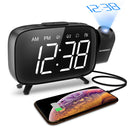 Digital LED Projector Projection Weather Station Calendar Snooze Alarm Clock