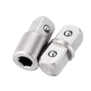 2Pcs 3/8 Inch Turns To 3/8 Inch or 3/8 Inch Turns To 1/4 Inch Hexagon Head For Universal Extension Wrench Adapter