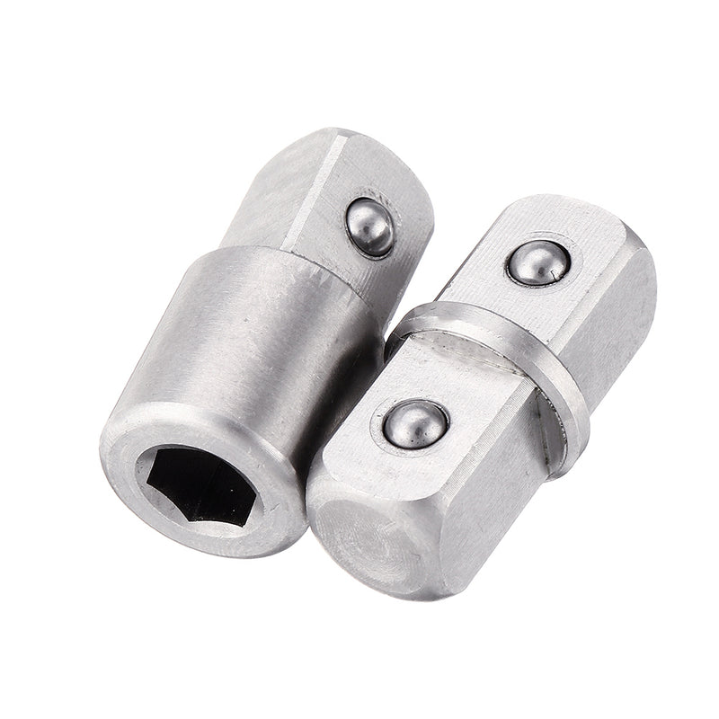 2Pcs 3/8 Inch Turns To 3/8 Inch or 3/8 Inch Turns To 1/4 Inch Hexagon Head For Universal Extension Wrench Adapter