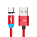 TOPK 5A Magnetic Type C Micro USB Data Cable For Xiaomi Mi9 HUAWEI Mate30 Pro Oneplus 7 Pocophone F1 Note10+ 5G