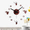 Emoyo EDIY009 Creative Large DIY Wall Clock Modern 3D Wall Clock With Mirror Numbers Stickers For Home Office Decorations