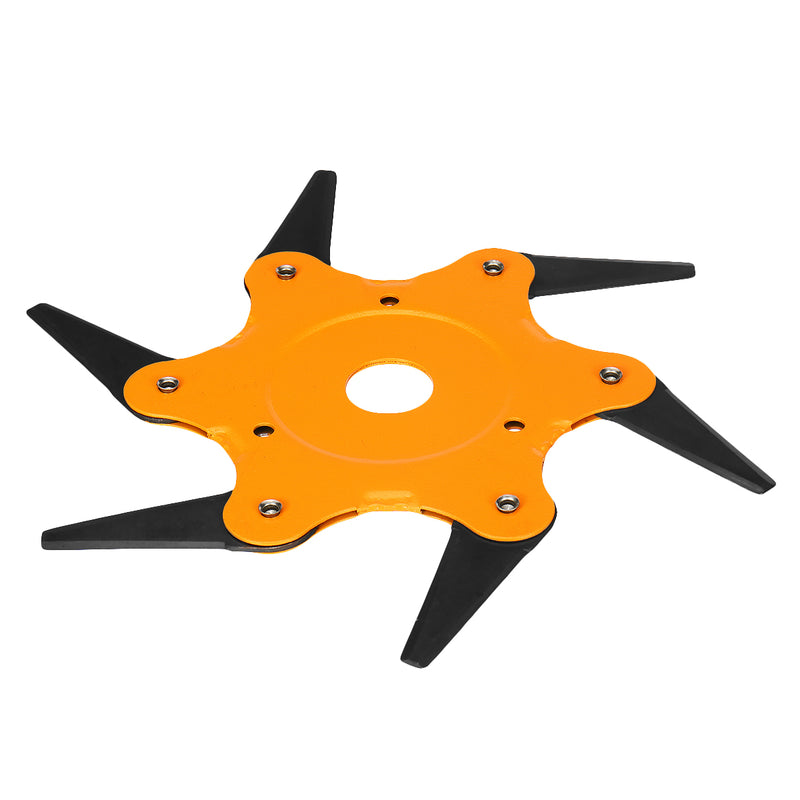 Upgrade Orange 6 Steel Blades Razor 65Mn Lawn Mower Eater Trimmer Head Grass Brush Cutter