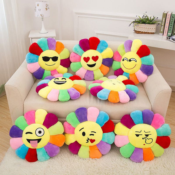 Colorful Sun Flower Pillow Plush Seat Cushion Soft Pillow