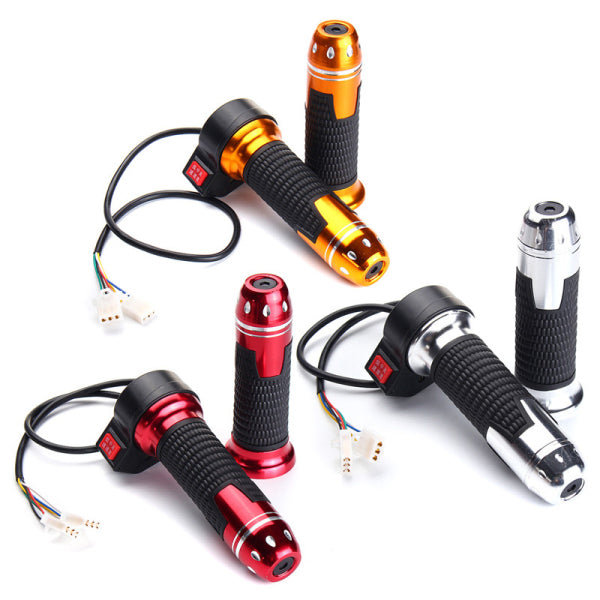 12-100V 24V 48V Electric Scooter Bike Adjustable Throttle Grip Handlebar 22mm Motorcycle Universal