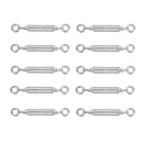 110PCS Stainless Steel G316 Turnbuckle Balustrade Kit Wire Cable DIY HandrailCable Clip