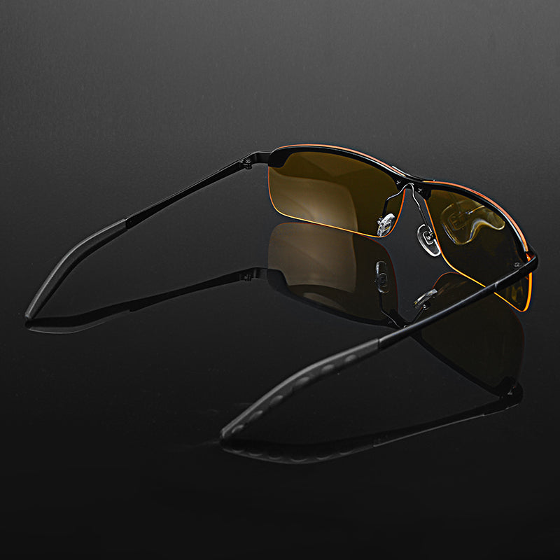 Suleve G02 Black Frame Night Driving Anti Glare Glasses Polarized UV400 Sunglasses Rainy Driver Safety