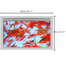 PAG 3D Waterproof Goldfish Pond Pattern Bathroom Anti Slip Floor Sticker Washable Shower Room Decor