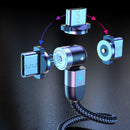 USLION 2.4A 2in1 LED 540 Magnetic Dual Position Game Quick Charge Data Cable for Samsung S10+ Xiaomi Redmi Note8 HUAWEI