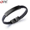 Titanium Steel Men's Woven Leather Bracelet