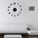 DIY 3D Number Wall Clock Quiet Precise Sticker Decor Home Office Room Modern
