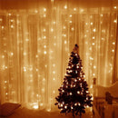 3M*3M Outdoor USB 8 Modes 300LED Curtain String Light Fairy Christmas Wedding Lamp Festival Holiday Decor