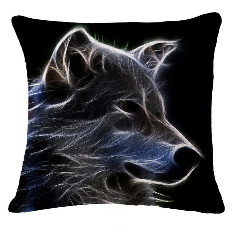 Honana 45x45cm Home Decoration Black 3D Fluorescence Animals 6 Optional Patterns Pillow Case