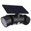 Dual Head LED Solar PIR Motion Sensor Security Light Spotlight Flood Lamp
