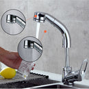 BOiROO Bathroom Basin Sink Pull Out Height Adjustable Basin Sink Faucet Hot and Cold Single Handle Water Mixer Tap