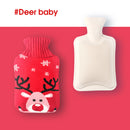 Christmas Hand Warmer Water Injection Hot Water Bag Hot Water Bottle With Knitted Cover for Christmas Gift Bottles