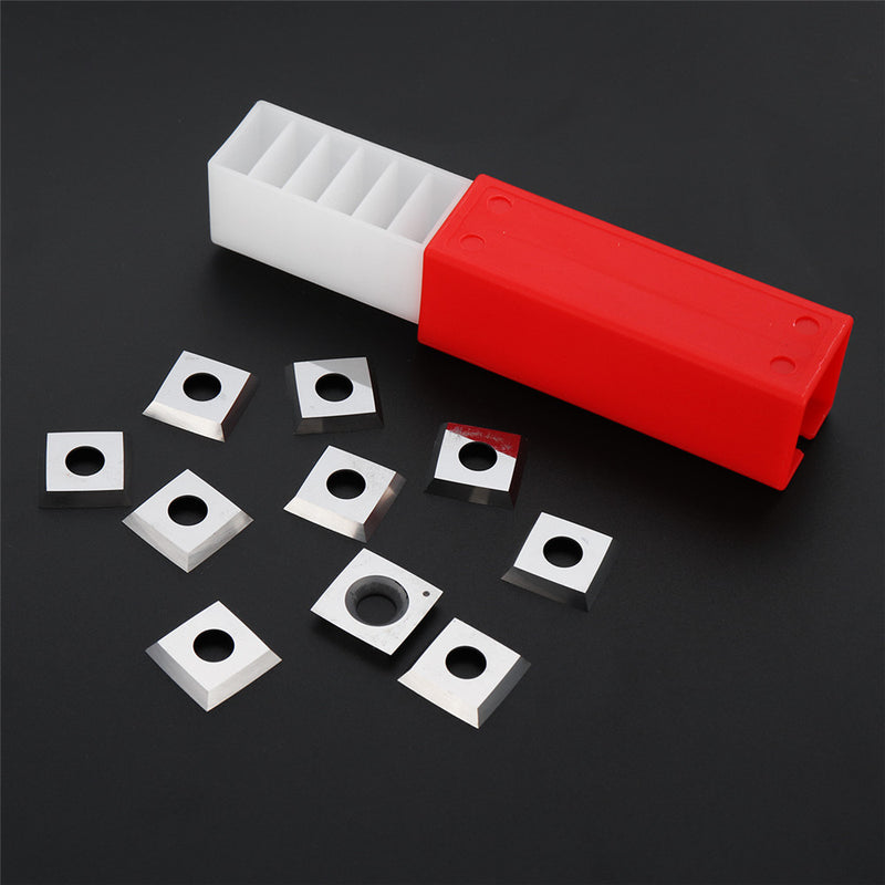 10pc Square Carbide Insert 4-Edge 15x15x5mm For Lathe Wood Turning Blades Tool W/Box