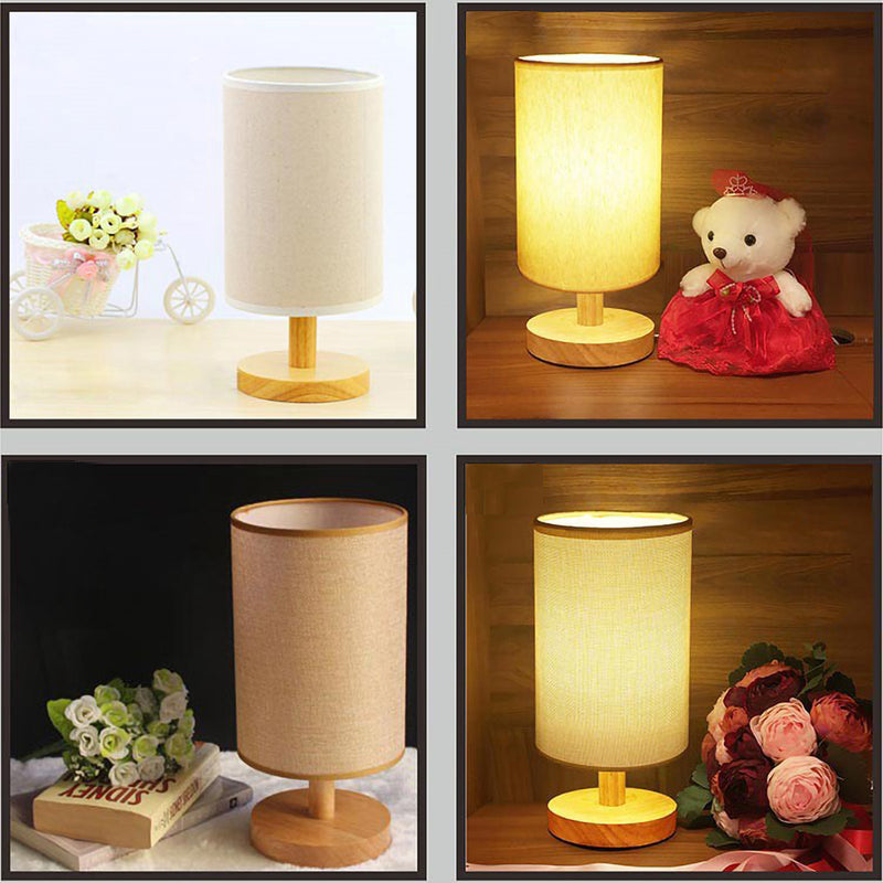 Bedroom LED Bedside Lamp LED Night Light Solid Wood Decoration Lamp Gift Table Warm Light