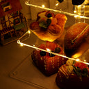 4 Layer Cake Cup Stand Tray Wedding Party Cupcake Display Holder LED String Light