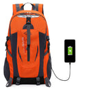 Extra Large Nylon Backpack With USB Port Travel Hiking Camping Waterproof Motorcycle Bike Riding Bag