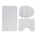 Paris Eiffel Tower Style Waterproof Bathroom Shower Curtain and Pedestal Toilet Seat Lid Bath Mat