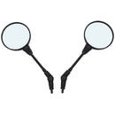 Round Motorcycle Folding Rear View Side Mirror M10x1.25mm