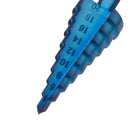 Drillpro Upgrade 3Pcs 1/4 Inch Hex Shank Blue Nano Coated Step Drill Bit Set 3-12/4-12/4-20mm