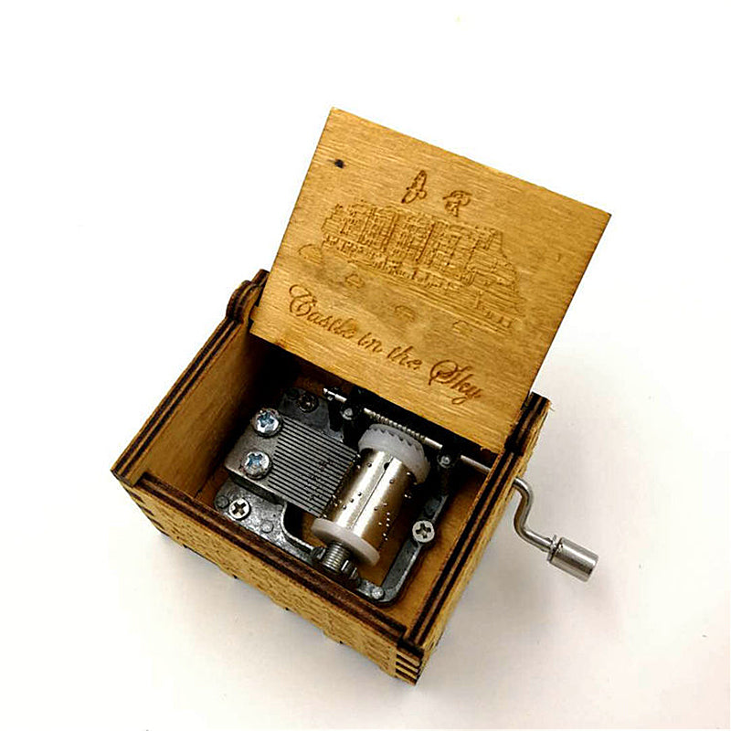 Creative Antique Carved Wooden Personalizable Music Box Beauty And The Beast Handmade Engraved Christmas New Year Birthday Gift