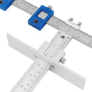 Drillpro Aluminum Aolly Inch/mm Cabinet Hardware Jig for Handles and Knobs Door Drawer Guide Jig