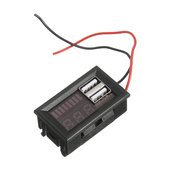 3pcs Dual USB 12V To 5V Step-down Module Battery Indicator Battery Voltage Display Meter