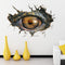 Miico Creative 3D Eye of Dinosaur Broken Wall PVC Removable Home Decor Sticker