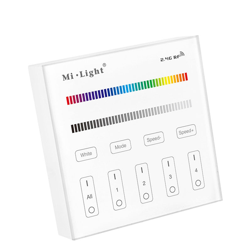 Milight B3 4-Zones Battery Powered Smart Panel LED Dimmer Controller Work With RGBW Floodlight Bulb