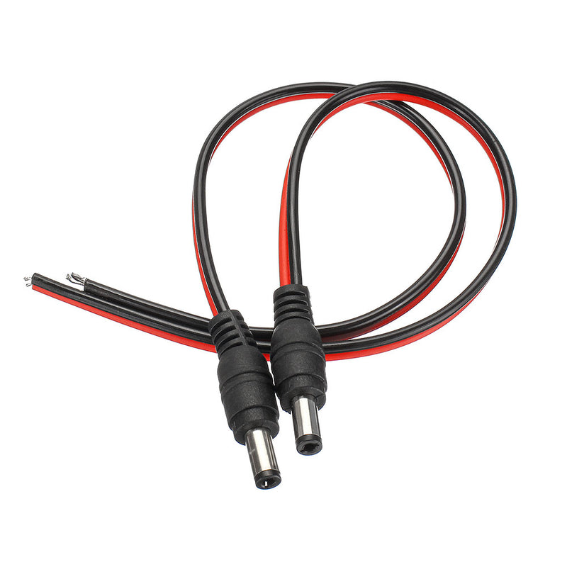 30Pcs Pure Copper Core Male DC Power Supply Wire Jack Plug Wire Connector CCTV Security Camera Surveillance LED