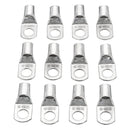 12 Pcs 1/0 AWG Copper Cable Lugs 3/8" Electrical Terminal Block Wire Connectors