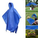 KCASA KC-RC042 3 in 1 Travel Waterproof Poncho Outdooors Rain Coat Shelter Camping Mat Backpack Cover