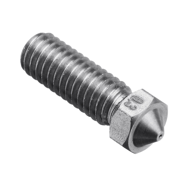 0.2/0.3/0.4/0.5/0.6/0.8/1.0/1.2mm Stainless Steel Lengthen Volcano Nozzle for 1.75mm Filament